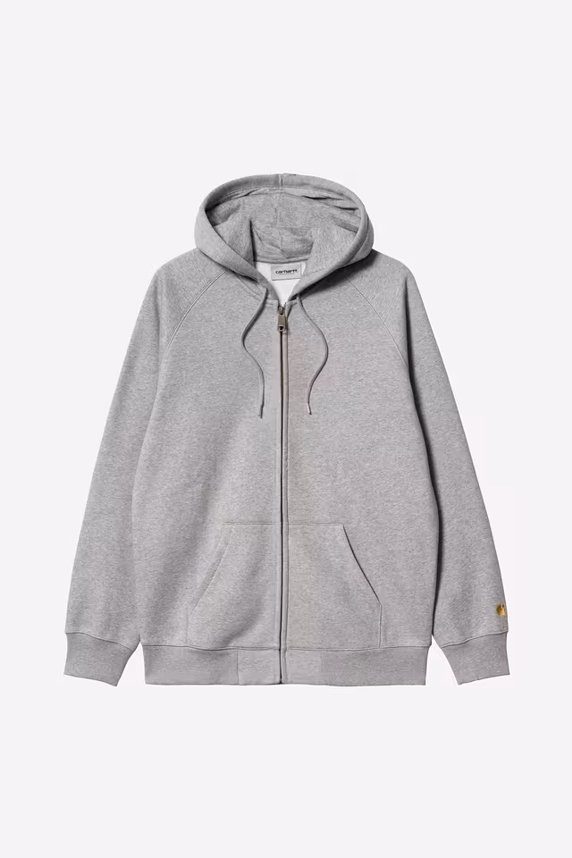 Pull Carhartt Wip HOODED CHASE JACKET Grey Heather Gold
