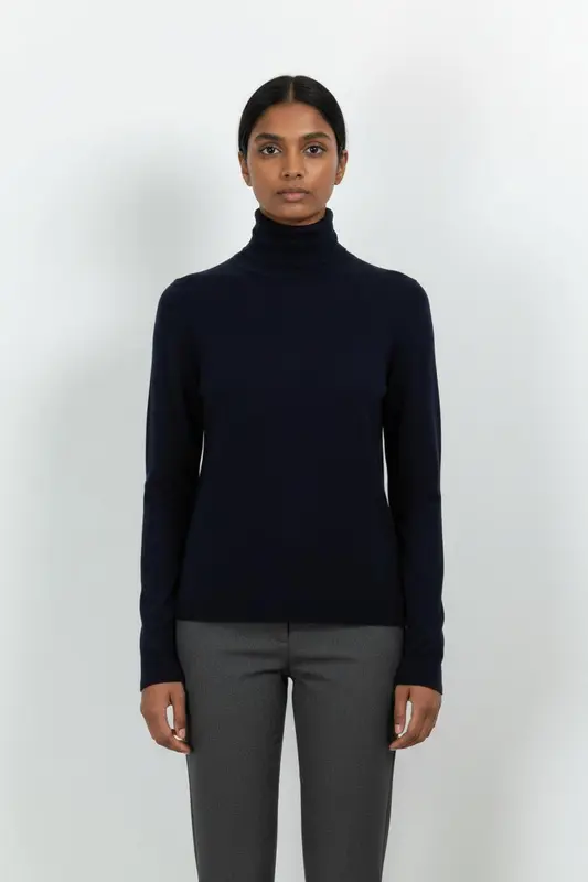 Pull Col Roulé Bleu - Taille M/38
