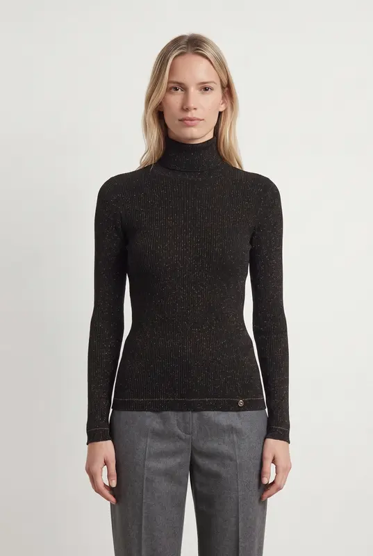 Pull Col Roulé Marron - Taille M/38