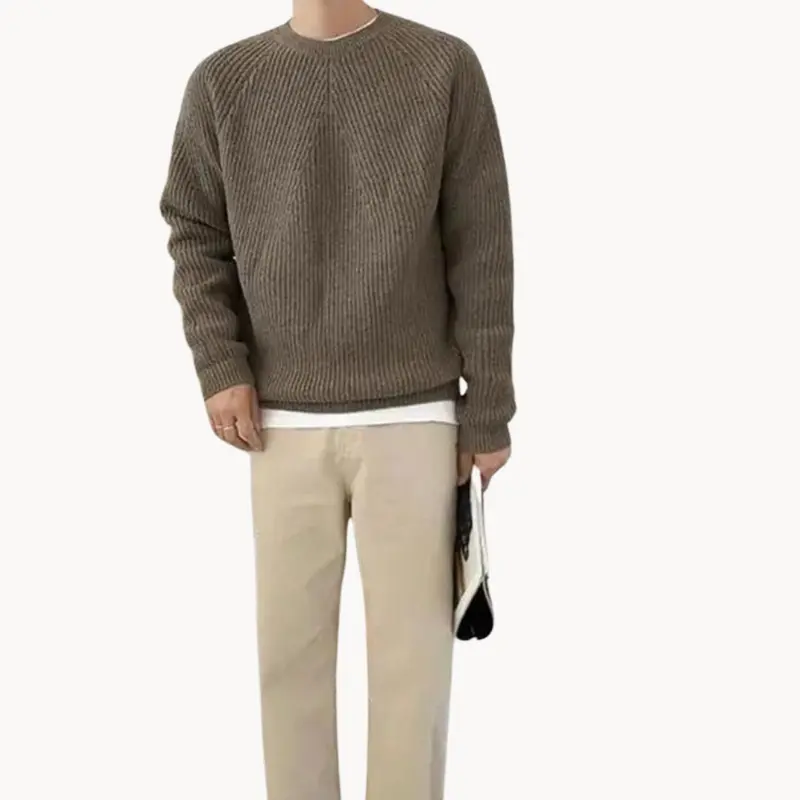 Pull côtelé élégant homme