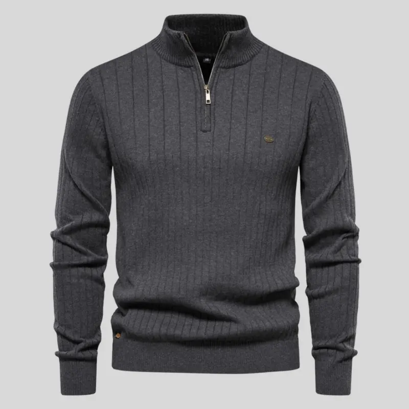 Pull côtelé élégant Muscle Fit
