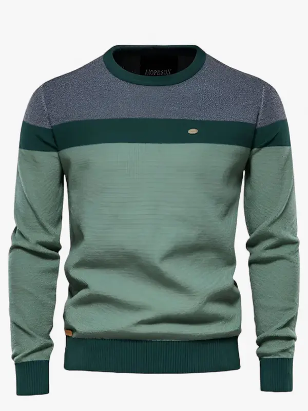 Pull décontracté à col rond avec manches longues