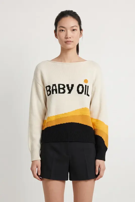 Pull Écru Jaune et Noir - Taille M/38