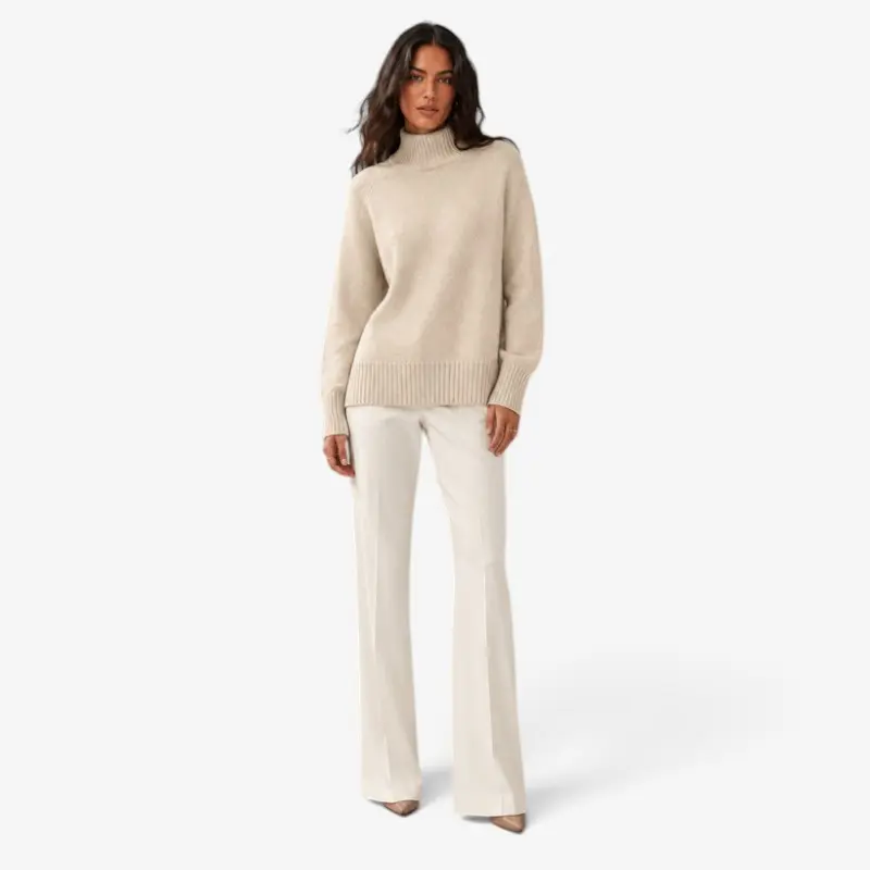 Pull Femme Col Haut Oversize Confortable