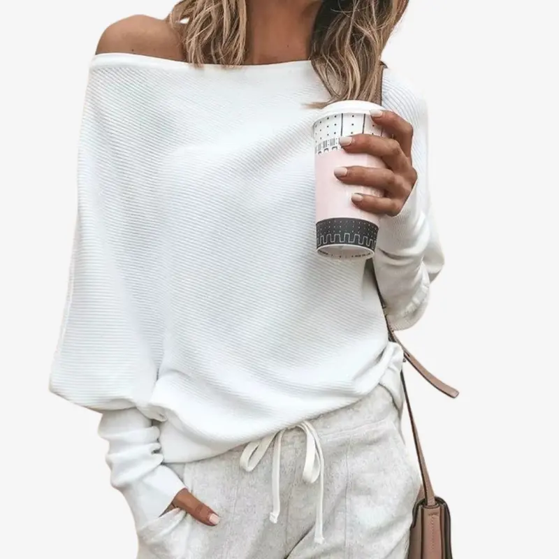 Pull femme épaules dénudées coupe ample