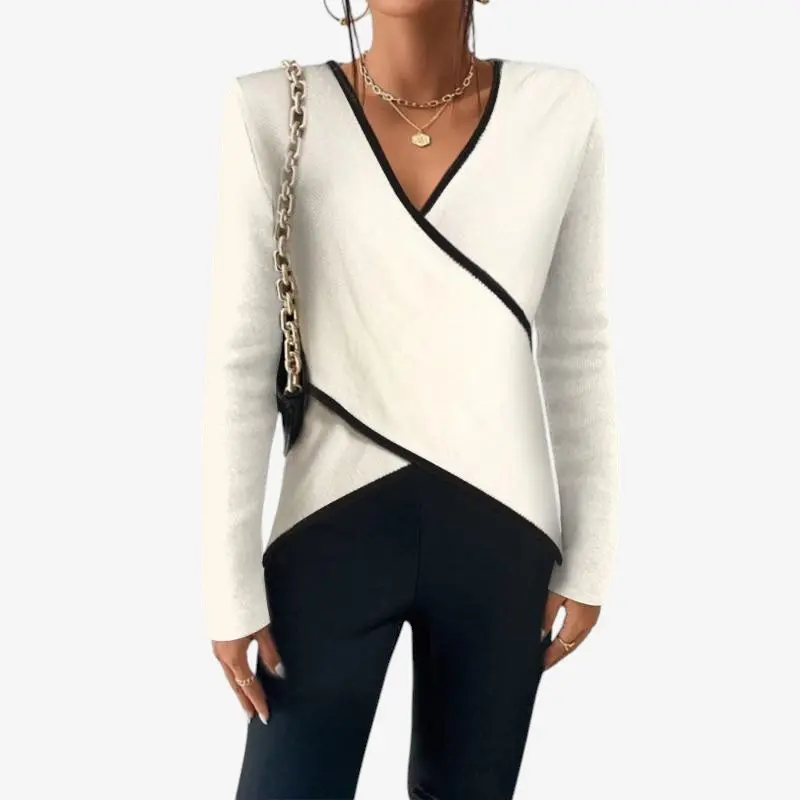 Pull Femme Manches Longues à Col V