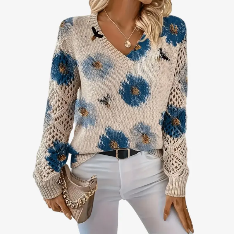 Pull Femme Manches Longues Col V