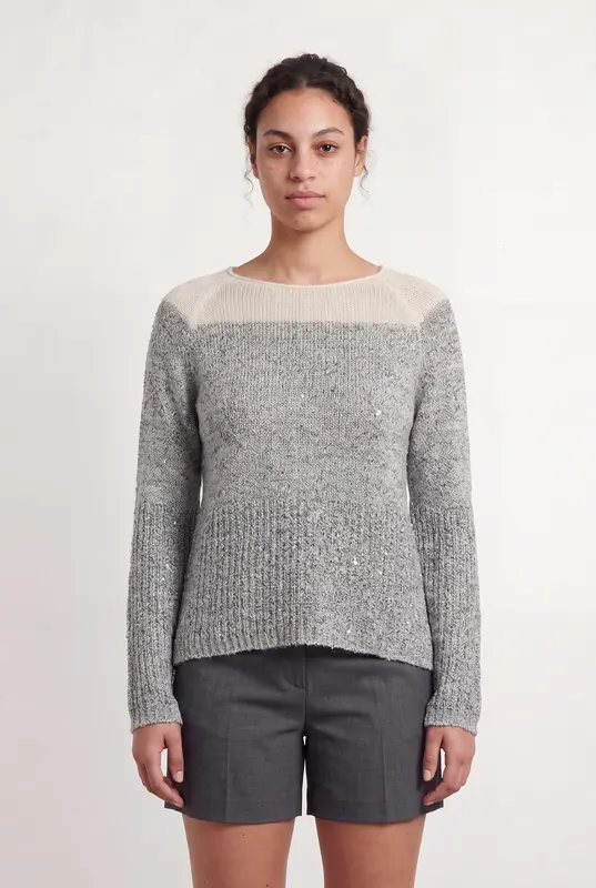Pull Gris et Beige - Taille L/40