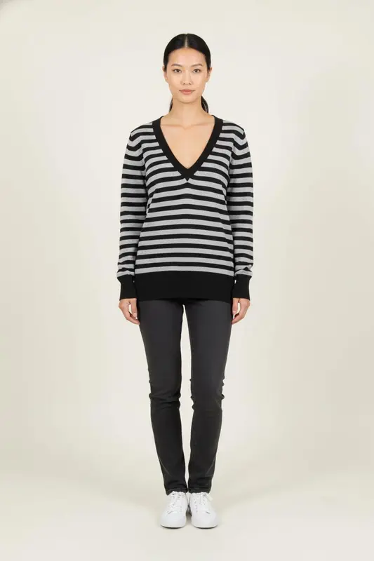 Pull Gris et Noir - Taille XL/42