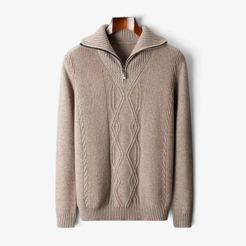 Pull Homme avec Zip et Tresses