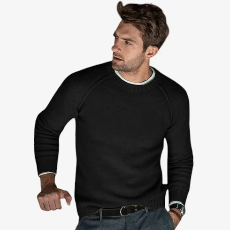 Pull homme col rond coupe slim