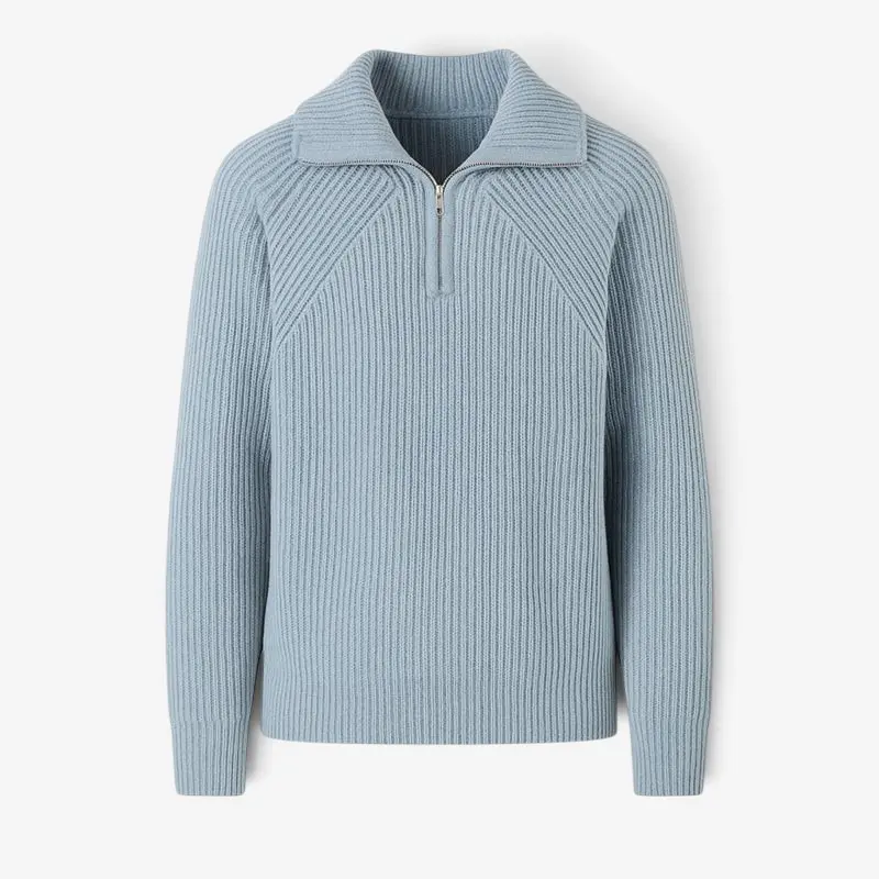 Pull Homme Col Roulé à Zip