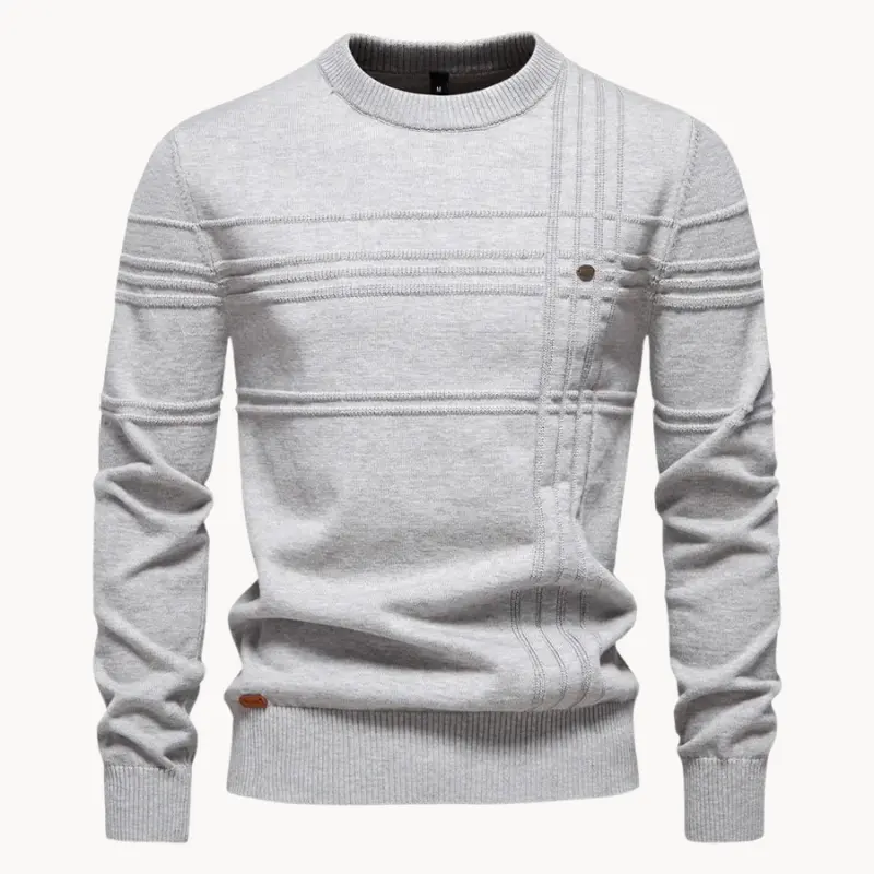 Pull homme en coton col rond, chaud et intemporel