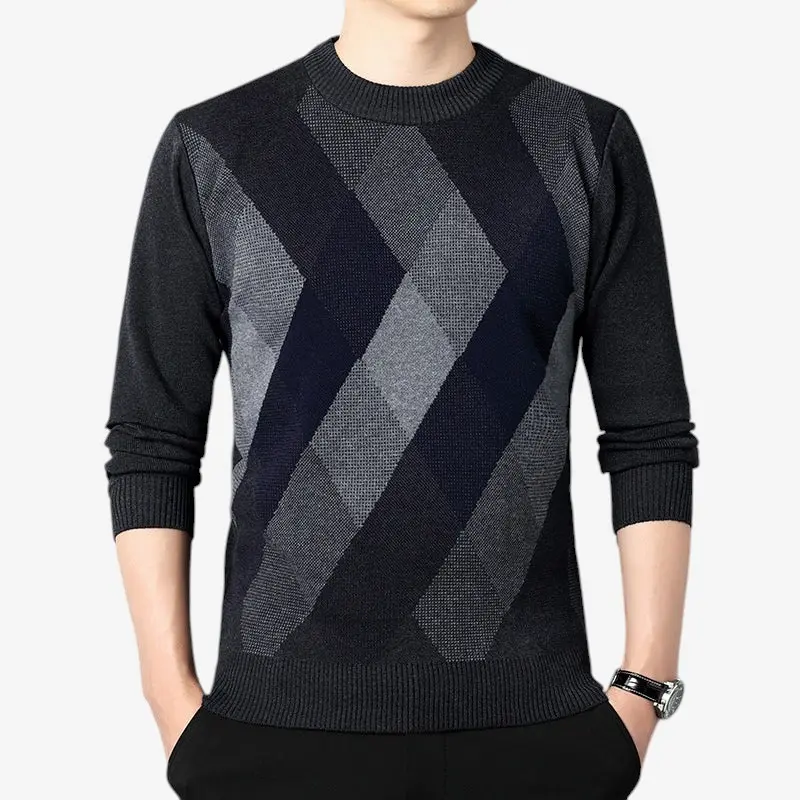Pull Homme Manches Longues à Col Rond