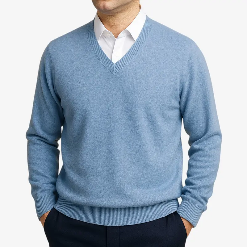 Pull Homme Manches Longues à Col V