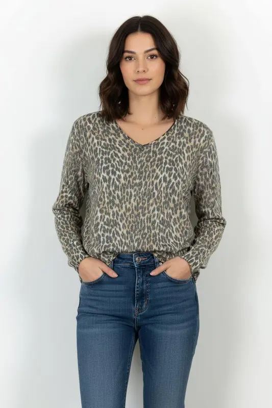 Pull Léopard multicolore - Taille L/40