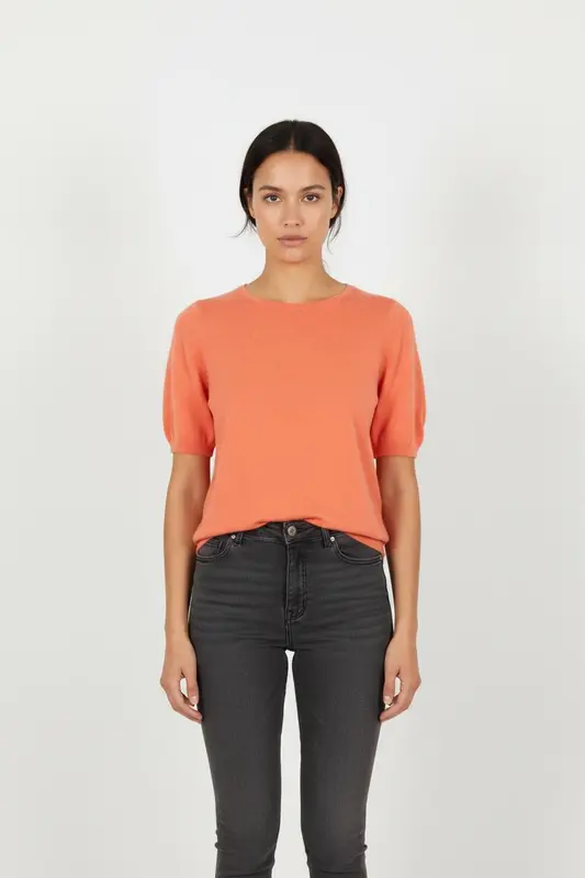 Pull manches courtes rose - Taille S/36