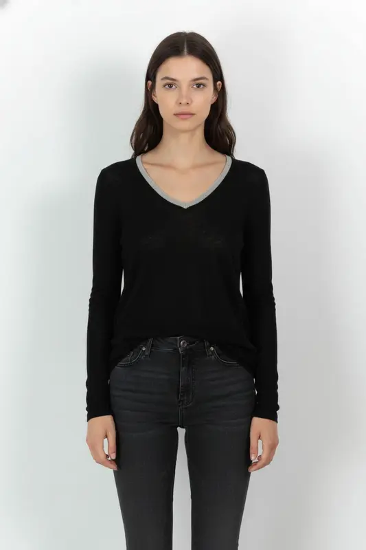 Pull Noir et Gris - Taille XL/42