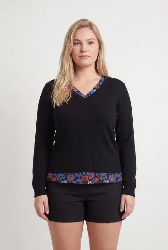 Pull Noir et Multicolore - Taille XL/42