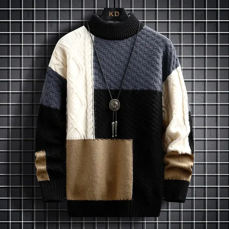 Pull patchwork audacieux pour un style distinctif