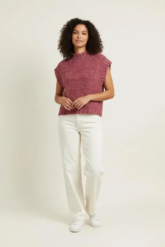 Pull Sans Manches Rose - Taille S/36