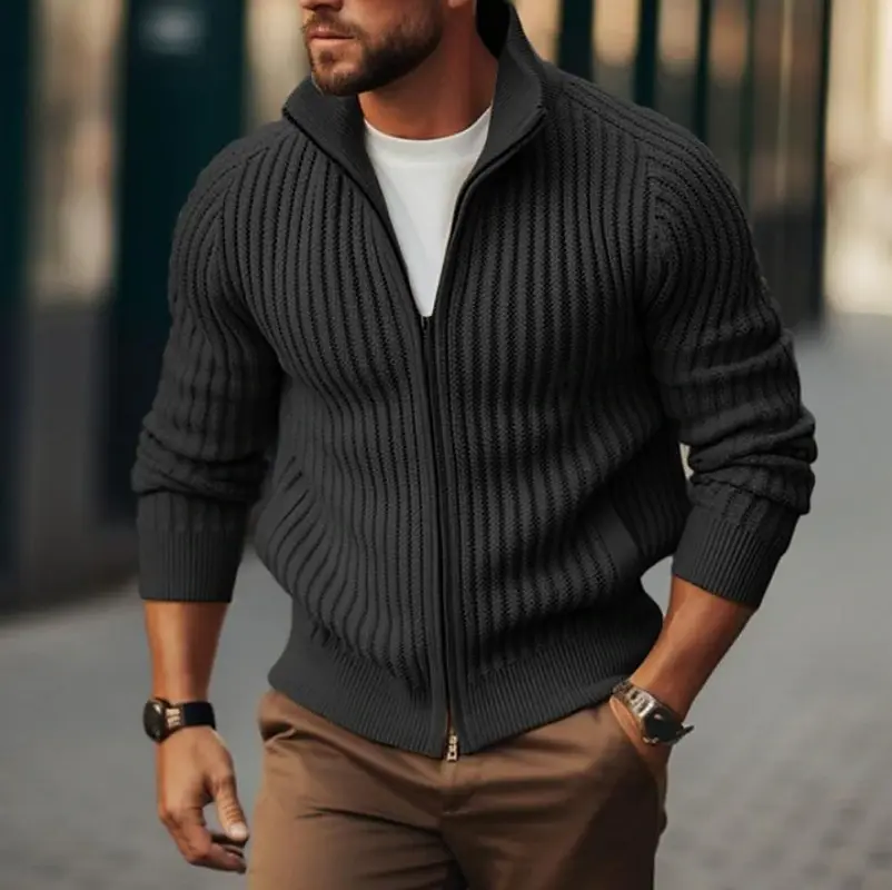 Pull zippé décontracté pour homme