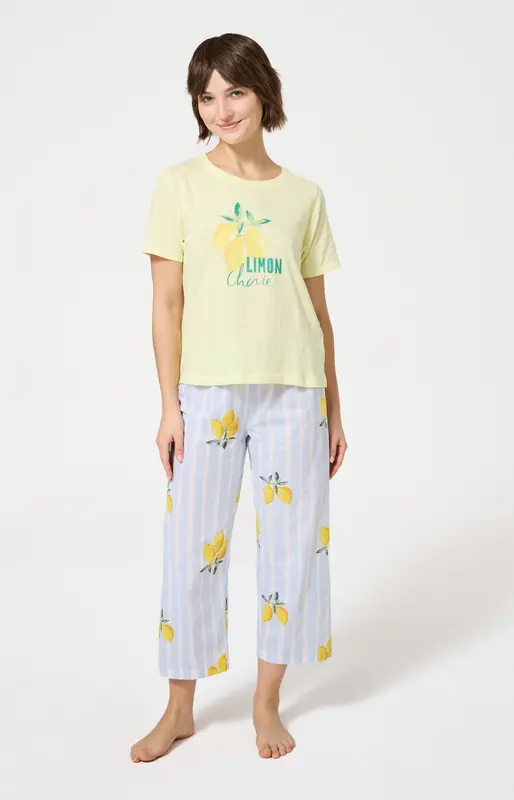 Pyjacorsaire en jersey et voile de coton - Lemon chérie