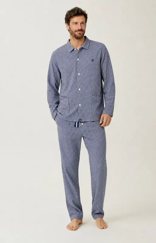 Pyjama boutonné en flanelle de coton - Elie
