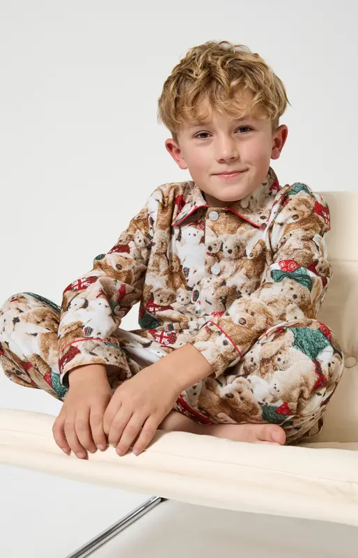 Pyjama boutonné enfant en Pilou des Vosges - Petit Teddy