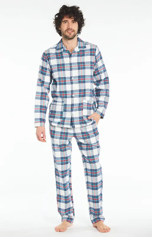 Pyjama Boutonné Logan - Bleu