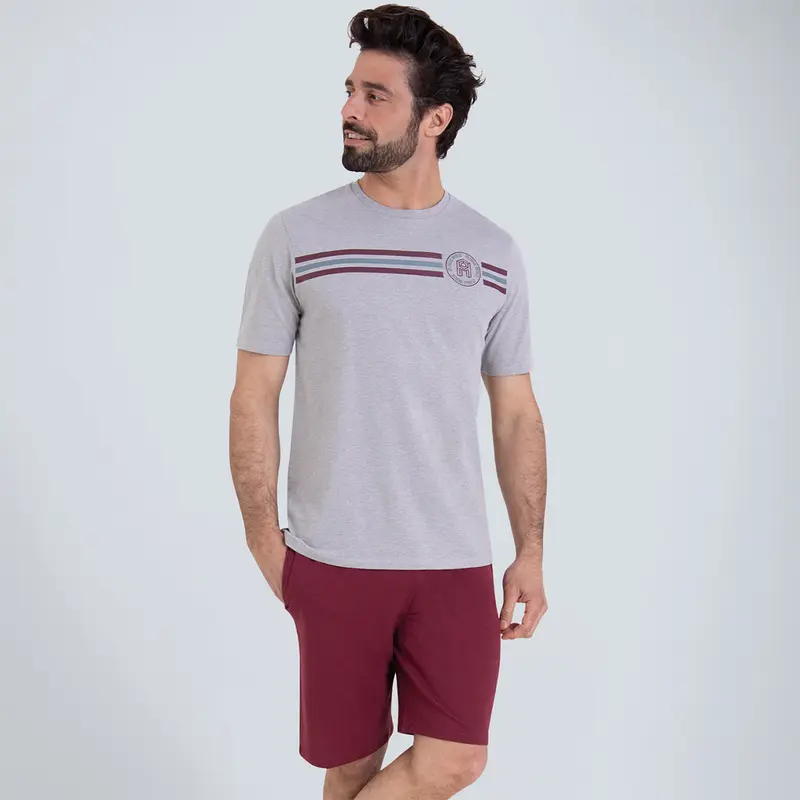 Pyjama court col rond homme Sport Athena