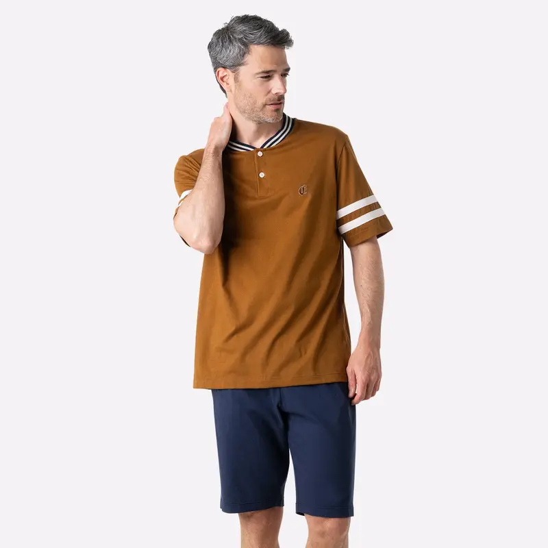 Pyjama court col T homme Club Eminence