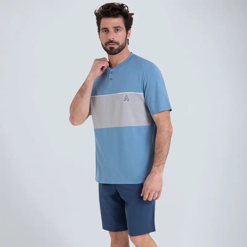 Pyjama court col tunisien homme Chic Athena