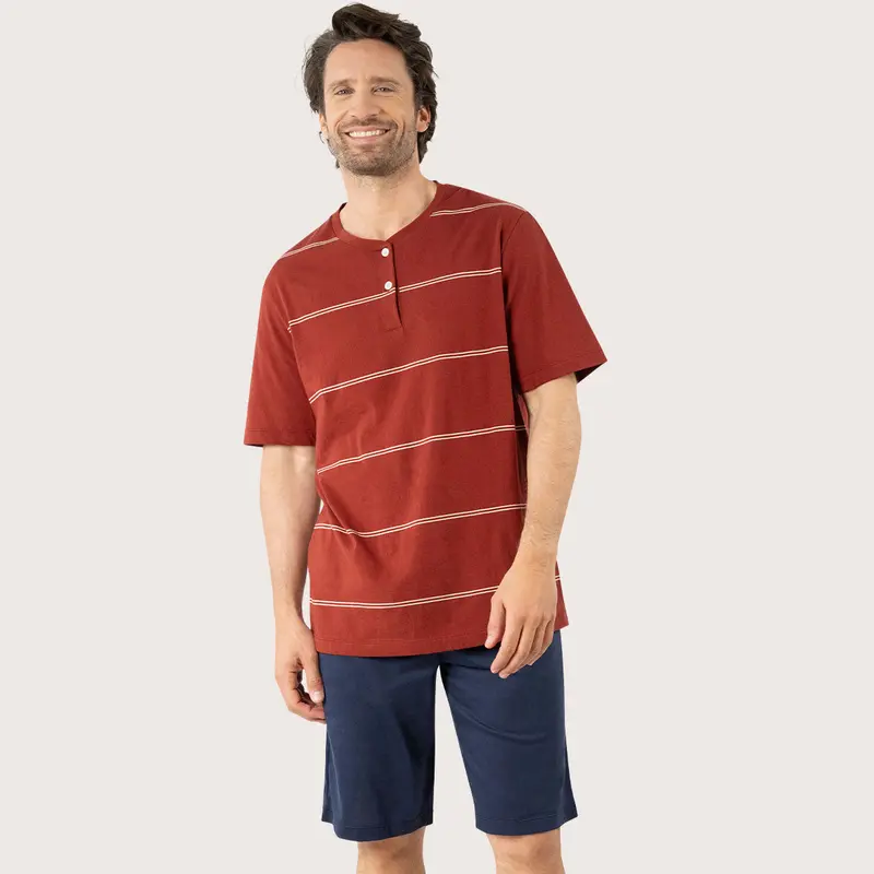 Pyjama court ouvert homme Mercerisé Eminence