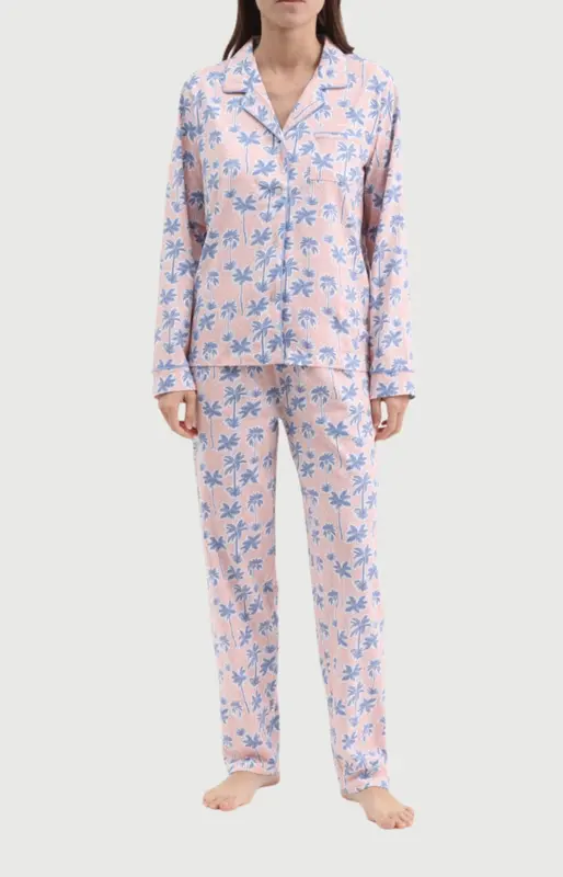 Pyjama en flanelle de coton - Palmier
