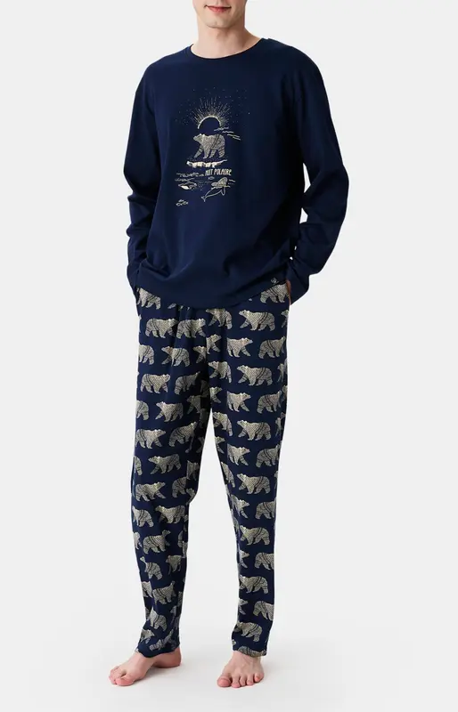 Pyjama en jersey de coton épais - Nuit Polaire