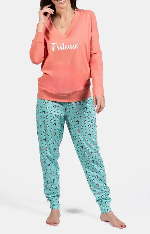 Pyjama en jersey de coton - Frileuse