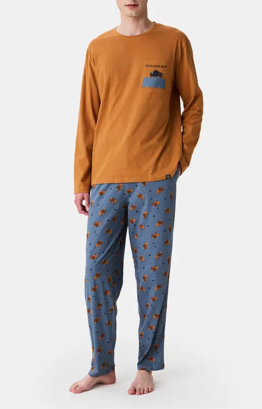 Pyjama en jersey de coton léger - En Plaine Nuit