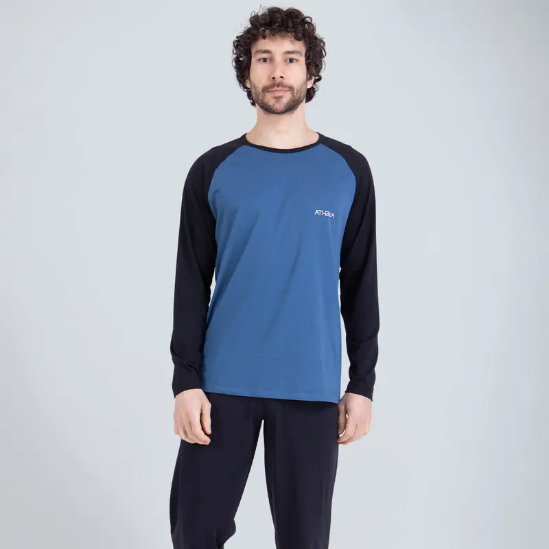 Pyjama long col rond homme Ecopack Construction Athena