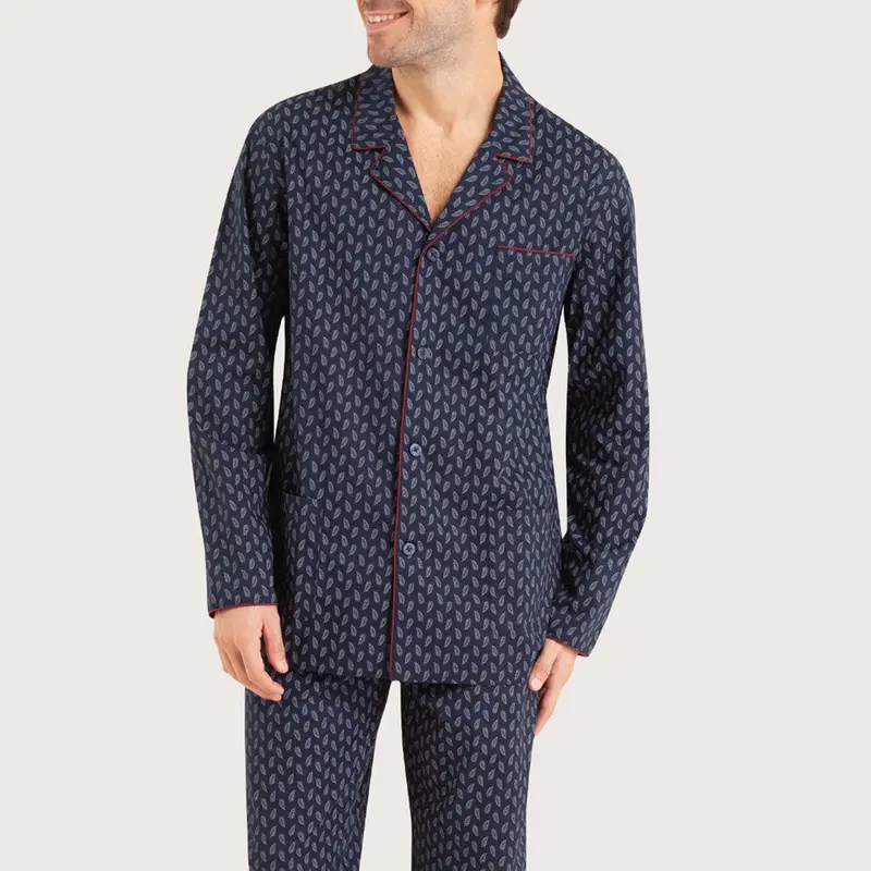 Pyjama long ouvert homme Popeline Eminence