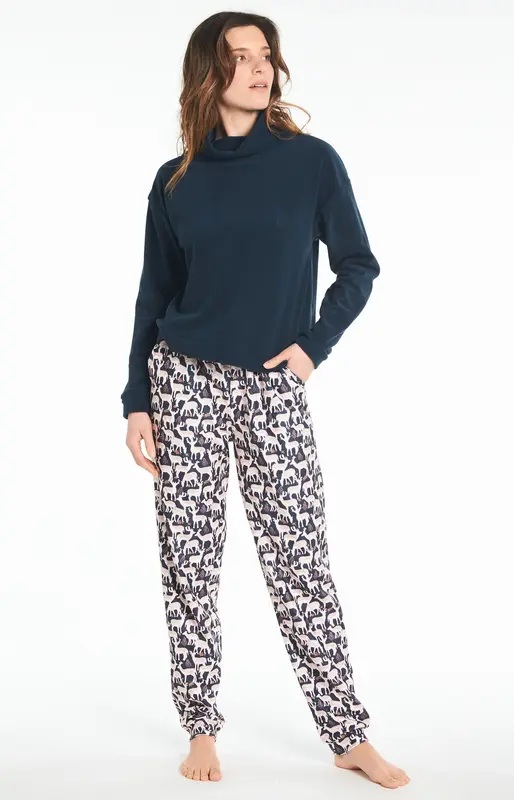 Pyjama Polaire Biche - Marine