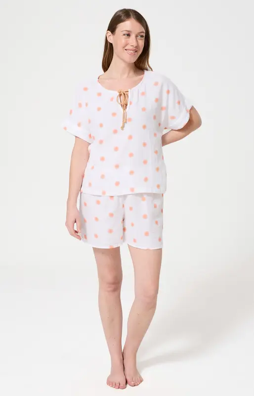 Pyjashort en gaze de coton - Soleil