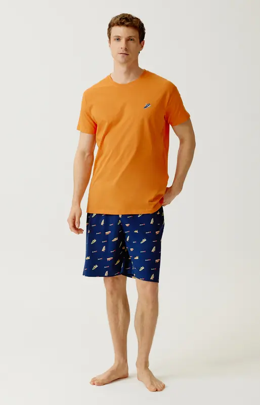 Pyjashort en jersey de coton léger - Baskets