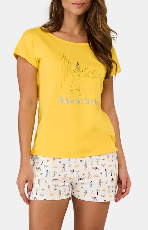 Pyjashort en jersey de coton léger - Cléopâtre
