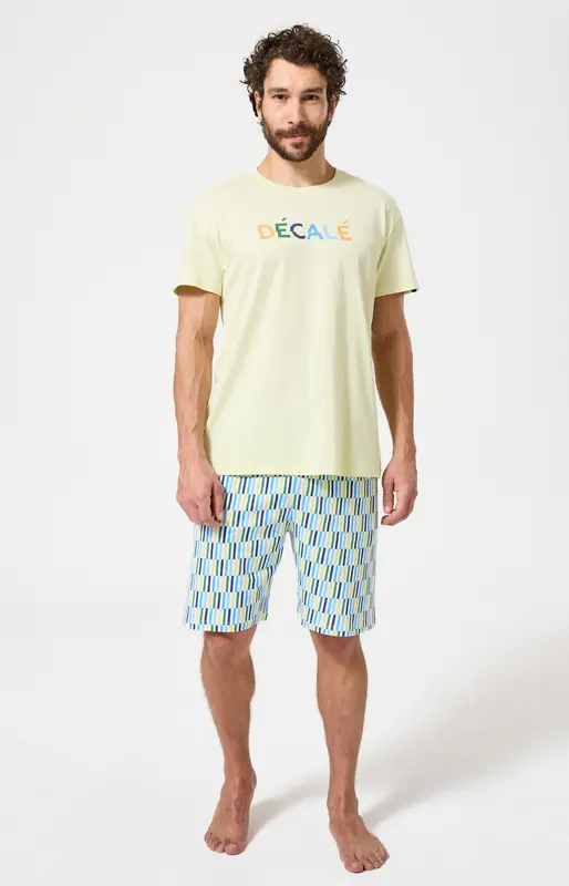 Pyjashort en jersey de coton léger - Décalé
