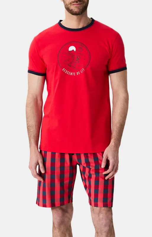 Pyjashort en jersey de coton léger - Descente de lit
