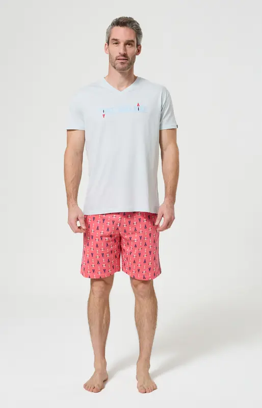 Pyjashort en jersey de coton léger - Pince sans rire
