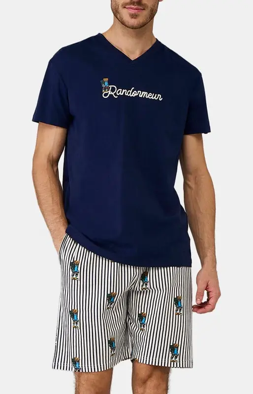 Pyjashort en jersey de coton léger - Randormeur