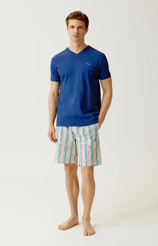 Pyjashort en jersey et popeline de coton - Bolide