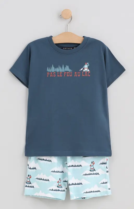 Pyjashort enfant en jersey de coton léger - Canoë
